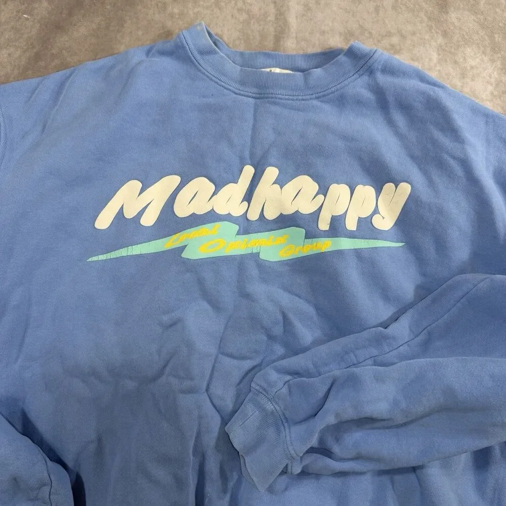 Madhappy Crewneck Family Reunion  Sweatshirt Blue Pullover Size XL NYC